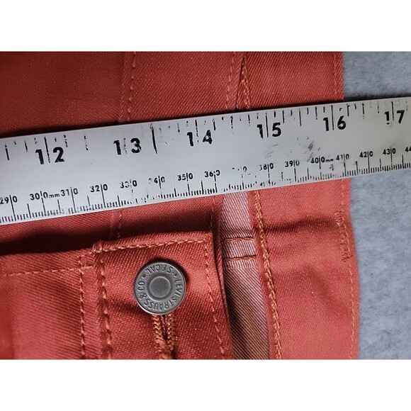 Levis Mens 501 Jeans 40x32 Straight Salmon Orange Button Fly High Rise Shrink - Picture 7 of 16
